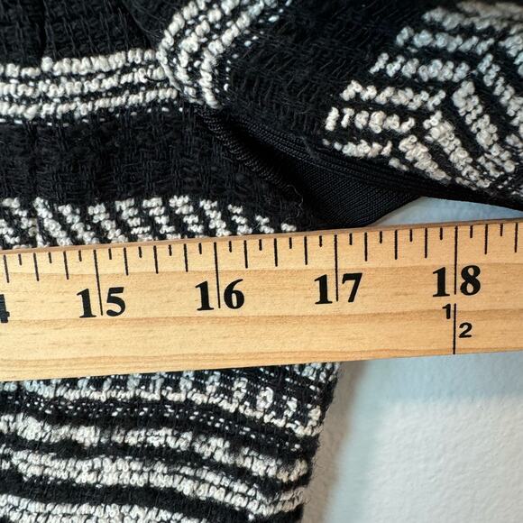 Rebecca Taylor Tweed Preppy Peplum Black White Wool & Lamb Leather Jacket 4 $495 - Picture 4 of 7